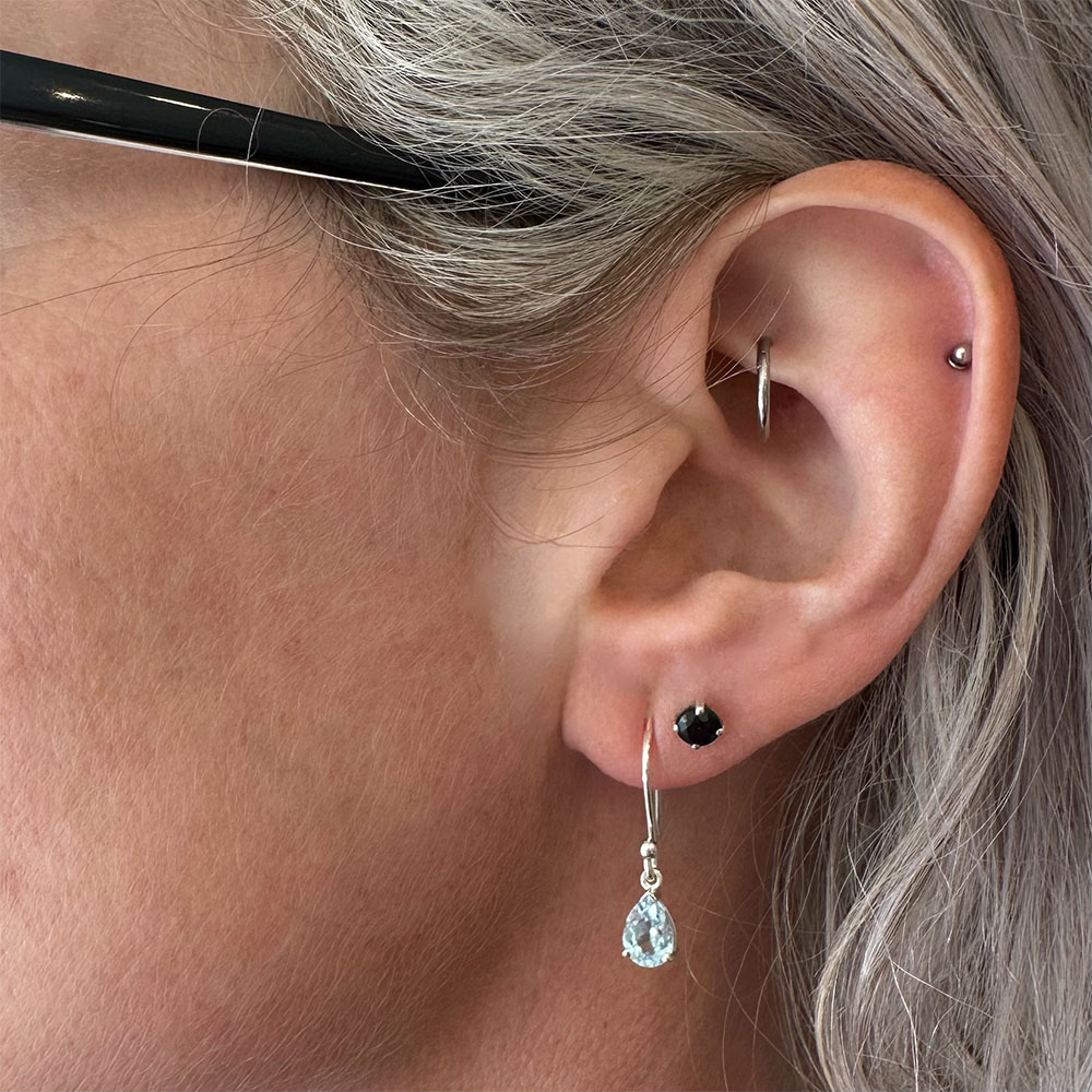Topaz Drop Earrings (Pear)