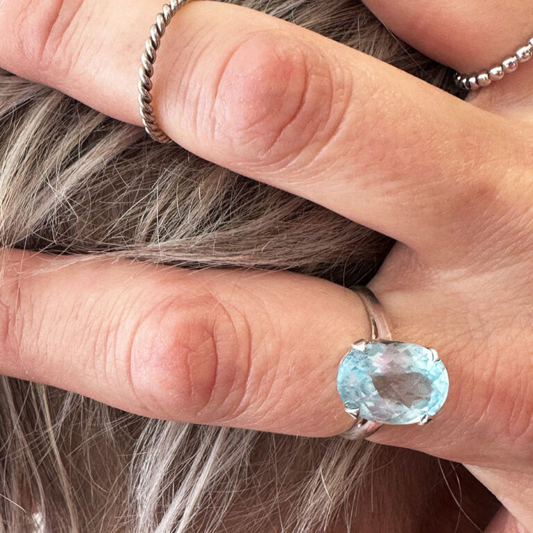 Blue Topaz Ring (oval)