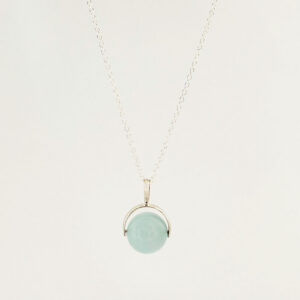 Spinning Morganite Pendant - Pale Blue