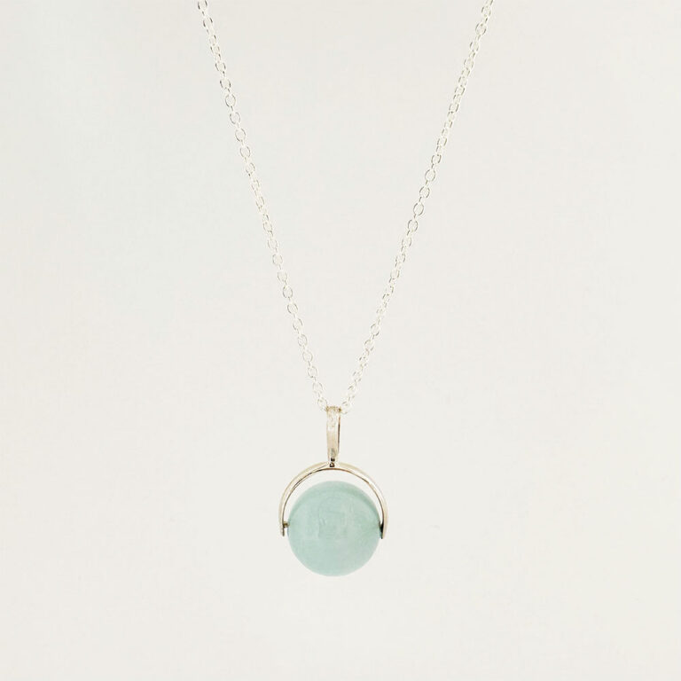 Spinning Morganite Pendant - Pale Blue