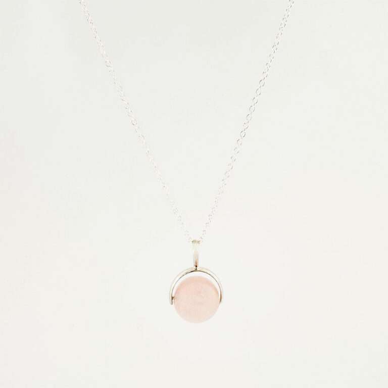 Spinning Morganite Pendant - Pale Pink