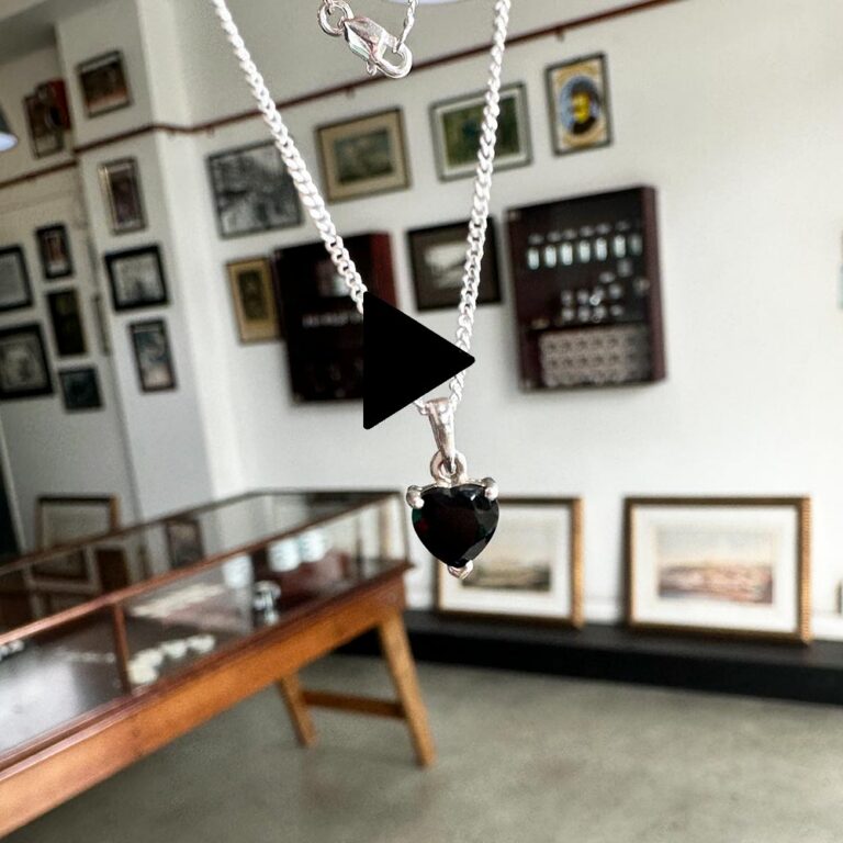 Black Jade Heart Necklace