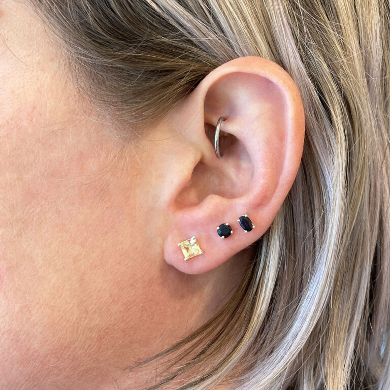Square Citrine Earrings